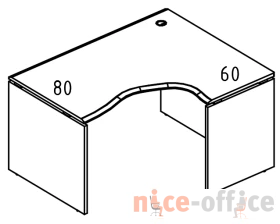 Стол эргономичный 115x160 ДСП (2 скоса) правый Alta images