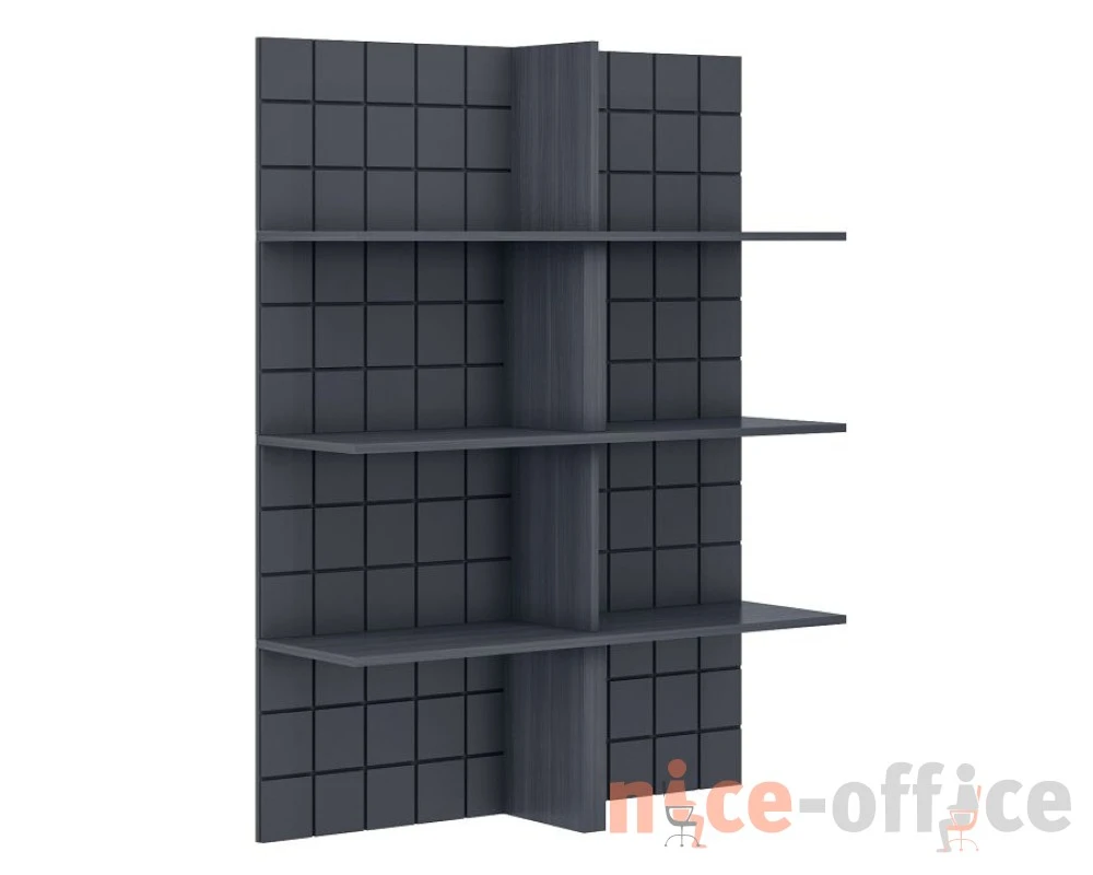 Стеновая МДФ панель фрезеровка - квадраты 1200x370x1550 Антей / Antey
