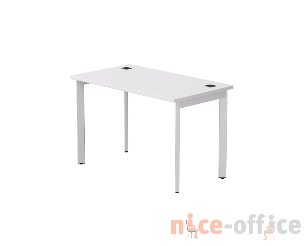 Стол прямой на металлокаркасе 1180х670х755 мм опоры 45гр Everprof ЭВО / EVO Белый/Белый