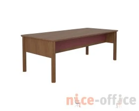Стол руководителя прямой кожа 2200х1000х750 Artdeco images
