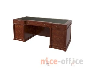 Стол руководителя с передней панелью матовый, кожа 1800х900х780 Artmoble images