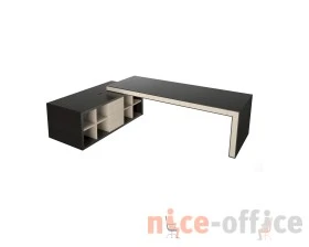 Стол руководителя без передней панели полуглянцевый/лакированный, левый 3075х2355х780 Belesa images