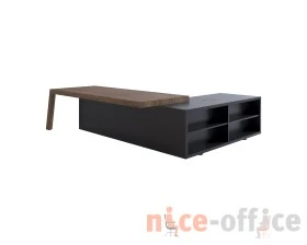 Стол руководителя с модулем с передней панелью, левый 2575х2365х750 Tola images