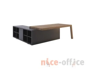 Стол руководителя с модулем с передней панелью, правый 2355х2365х750 Tola images