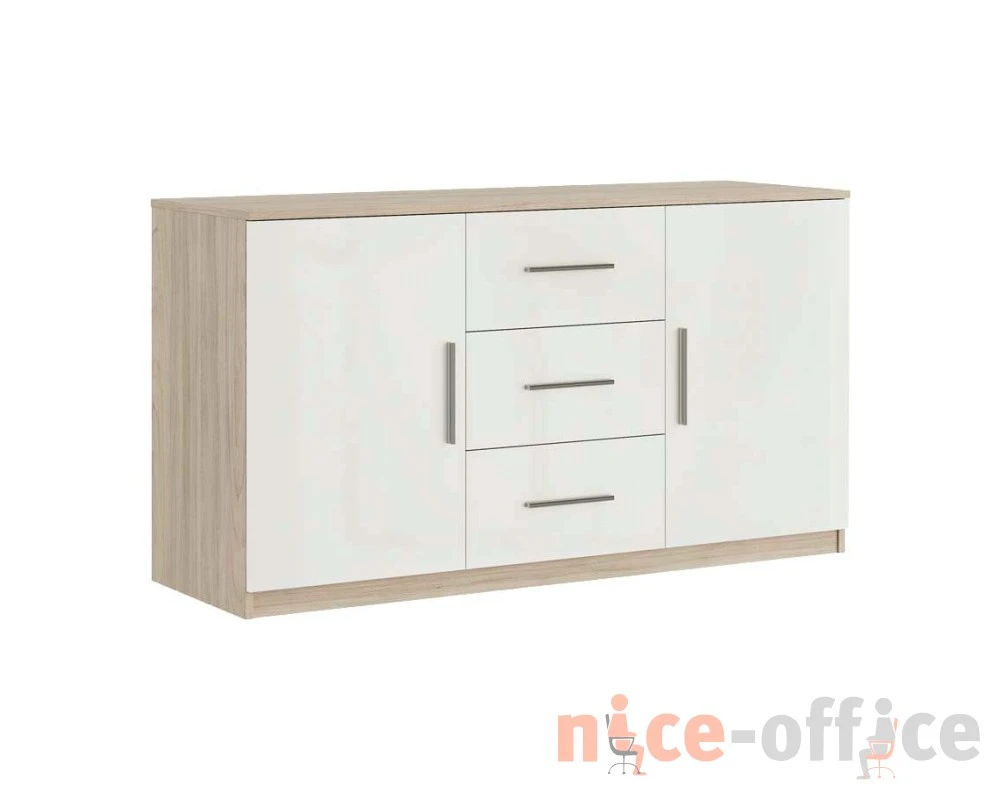 Креденция с ящиками 135x45x74,2 Асти П / Asti P Вяз/Белый
