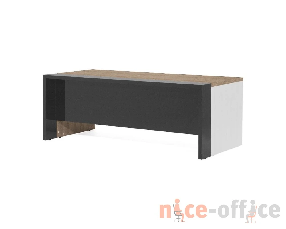 Стол 180 без одной опоры 180x95x76 Lava Гавана/Серый глянец