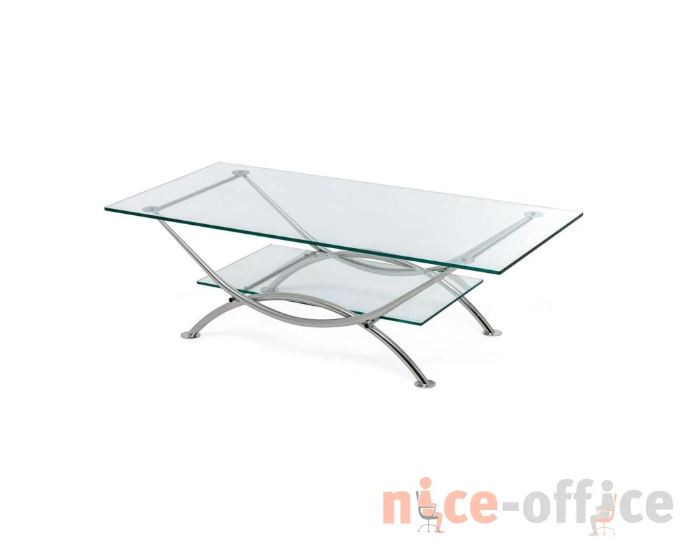 Стол кофейный 120x60x37 Arco Стекло/Хром