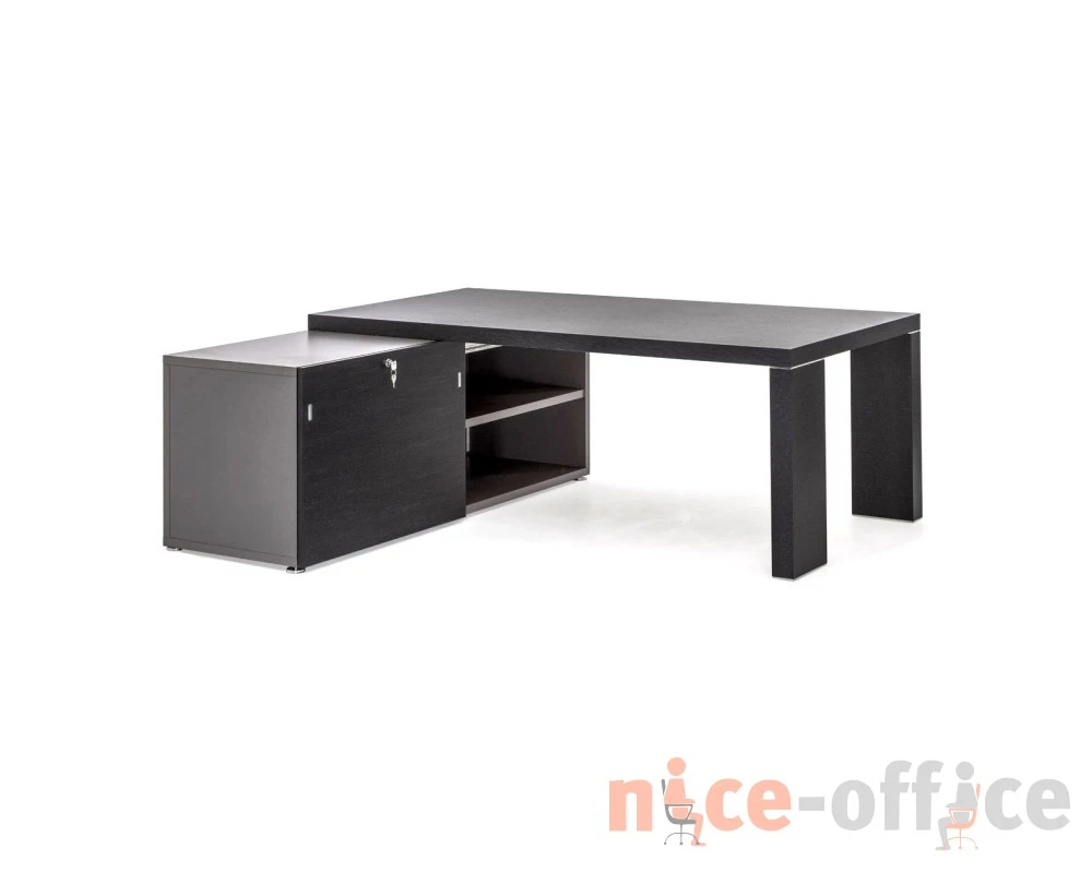 Стол SX/DX 2 опоры 200x210x73,4 Titano Черное дерево