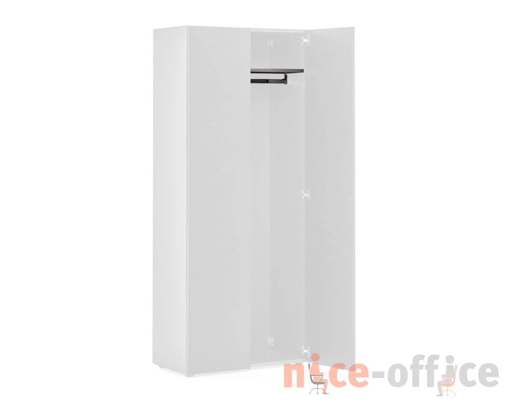 Вешалка и полка для шкафа 76x37x2,2 Alea Антрацит