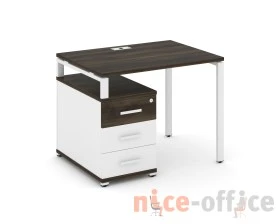 Стол письменный с 1 опорной тумбой CN.SP-301 W 980/1346x720x750 Концепт / Concept images