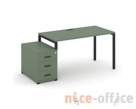 Стол письменный с 1 опорной тумбой CN.SP-303 B 1380/1746x720x750 Концепт / Concept images
