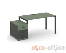 Стол письменный с 1 опорной тумбой CN.SP-303 W 1380/1746x720x750 Концепт / Concept images