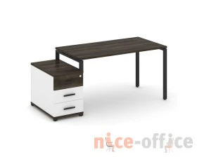 Стол письменный с 1 опорной тумбой CN.SP-303 W 1380/1746x720x750 Концепт / Concept images