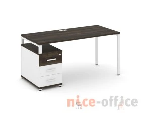 Стол письменный с 1 опорной тумбой CN.SP-304 W 1580/1946x720x750 Концепт / Concept images