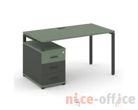 Стол письменный с 1 опорной тумбой CN.SP-304 W 1580/1946x720x750 Концепт / Concept images