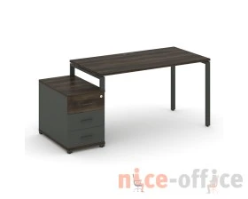 Стол письменный с 1 опорной тумбой CN.SP-304 W 1580/1946x720x750 Концепт / Concept images