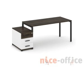 Стол письменный с 1 опорной тумбой CN.SP-304 W 1580/1946x720x750 Концепт / Concept images