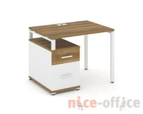 Стол письменный с 1 опорной тумбой CN.SP-305 W 980/1346x720x750 Концепт / Concept images