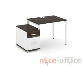Стол письменный с 1 опорной тумбой CN.SP-305 W 980/1346x720x750 Концепт / Concept images