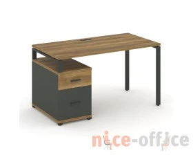 Стол письменный с 1 опорной тумбой CN.SP-305 W 980/1346x720x750 Концепт / Concept images