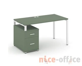 Стол письменный с 1 опорной тумбой CN.SP-306 W 1180/1546x720x750 Концепт / Concept images