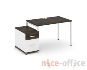 Стол письменный с 1 опорной тумбой CN.SP-306 W 1180/1546x720x750 Концепт / Concept images