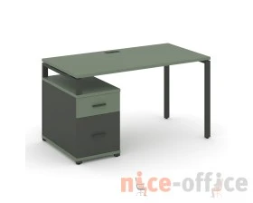 Стол письменный с 1 опорной тумбой CN.SP-308 W 1580/1946x720x750 Концепт / Concept images