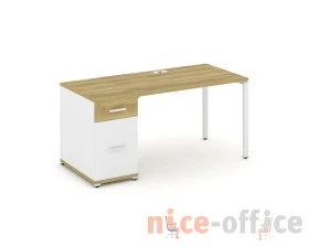 Стол рабочий с 1 опорной тумбой CN.SP-406 W 1600x720x750 Концепт / Concept images