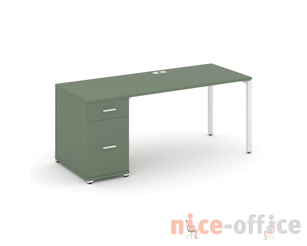 Стол рабочий с 1 опорной тумбой CN.SP-406 W 1600x720x750 Концепт / Concept