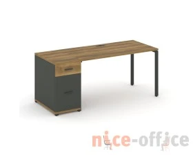 Стол рабочий с 1 опорной тумбой CN.SP-406 W 1600x720x750 Концепт / Concept images