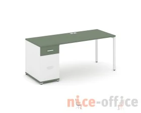 Стол рабочий с 1 опорной тумбой CN.SP-406 W 1600x720x750 Концепт / Concept images