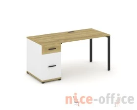 Стол рабочий с 1 опорной тумбой CN.SP-406 W 1600x720x750 Концепт / Concept images
