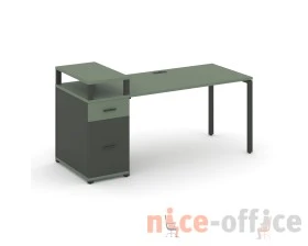 Стол рабочий с 1 опорной тумбой CN.SP-413 W 1400x720x917 Концепт / Concept images