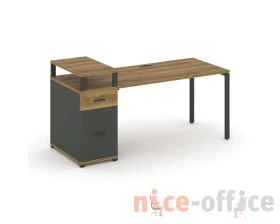 Стол рабочий с 1 опорной тумбой CN.SP-413 W 1400x720x917 Концепт / Concept images