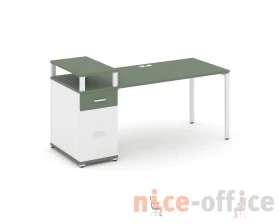 Стол рабочий с 1 опорной тумбой CN.SP-413 W 1400x720x917 Концепт / Concept images