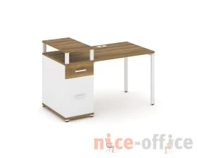 Стол рабочий с 1 опорной тумбой CN.SP-413 W 1400x720x917 Концепт / Concept images