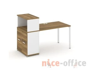 Стол рабочий с опорным распаш. шкафом с надставкой низ. CN.SP-226 W 1600x720x1140 Концепт / Concept images