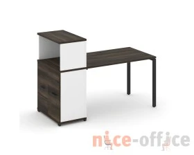 Стол рабочий с опорным распаш. шкафом с надставкой низ. CN.SP-226 W 1600x720x1140 Концепт / Concept images