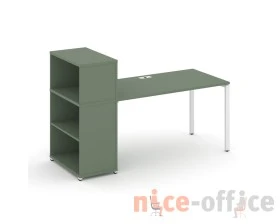 Стол рабочий с опорным стеллажом с надставкой низ. CN.SP-210 1600x720x1140 Концепт / Concept images