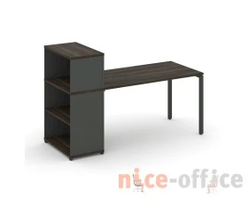 Стол рабочий с опорным стеллажом с надставкой низ. CN.SP-210 1600x720x1140 Концепт / Concept images