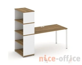 Стол рабочий с опорным стеллажом с надставкой выс. CN.SP-215 1800x720x1530 Концепт / Concept images