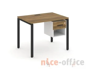 Стол рабочий с подвесной тумбой 1 открытой нишей и одним ящ. CN.SP-117 W 980x720x750 Концепт / Concept images