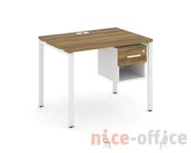 Стол рабочий с подвесной тумбой 1 открытой нишей и одним ящ. CN.SP-117 W 980x720x750 Концепт / Concept images