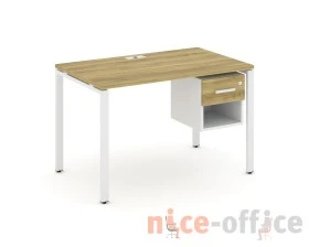 Стол рабочий с подвесной тумбой 1 открытой нишей и одним ящ. CN.SP-118 W 1180x720x750 Концепт / Concept images