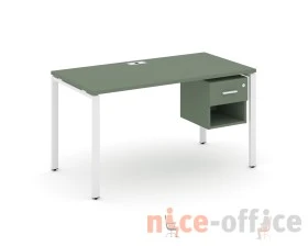 Стол рабочий с подвесной тумбой 1 открытой нишей и одним ящ. CN.SP-118 W 1180x720x750 Концепт / Concept images