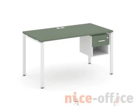 Стол рабочий с подвесной тумбой 1 открытой нишей и одним ящ. CN.SP-118 W 1180x720x750 Концепт / Concept images