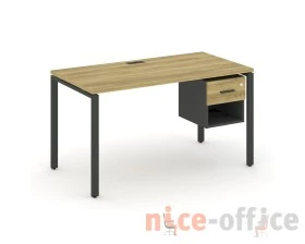 Стол рабочий с подвесной тумбой 1 открытой нишей и одним ящ. CN.SP-118 W 1180x720x750 Концепт / Concept images