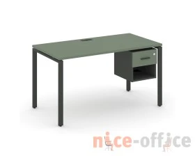 Стол рабочий с подвесной тумбой 1 открытой нишей и одним ящ. CN.SP-118 W 1180x720x750 Концепт / Concept images