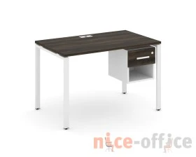 Стол рабочий с подвесной тумбой 1 открытой нишей и одним ящ. CN.SP-118 W 1180x720x750 Концепт / Concept images