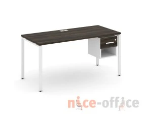 Стол рабочий с подвесной тумбой 1 открытой нишей и одним ящ. CN.SP-120 W 1580x720x750 Концепт / Concept images